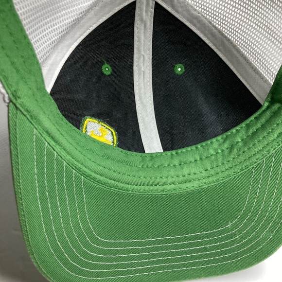 John Deere Cap Hat Adult Green Adjustable‎ Mesh Snapback Farm  Fair Condition - Picture 10 of 13